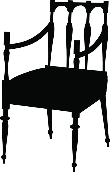 Illustration Chair Silhouette — Stock Vector
