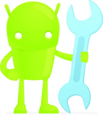 komik çizgi film android vektör çizimi 