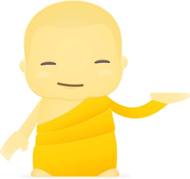 karikatür keşiş vektör çizimi 