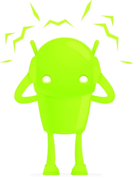 Legrační Kreslený Android Vektorové Ilustrace — Stockový vektor