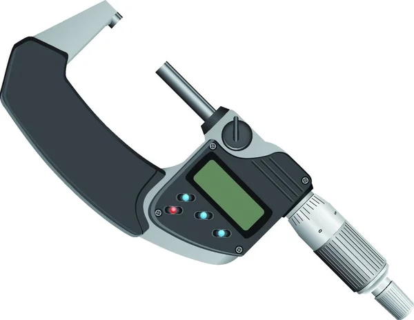 Illustratie Van Digitale Micrometer — Stockvector