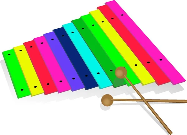 Classic Xylophone Graphic Vector Illustration — Stock Vector