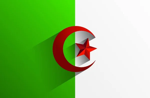 Web的阿尔及利亚标志图标 矢量图解 — 图库矢量图片