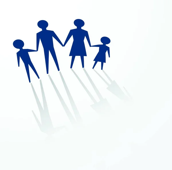 Šťastné Rodinné Hodnoty Grafická Vektorová Ilustrace — Stockový vektor