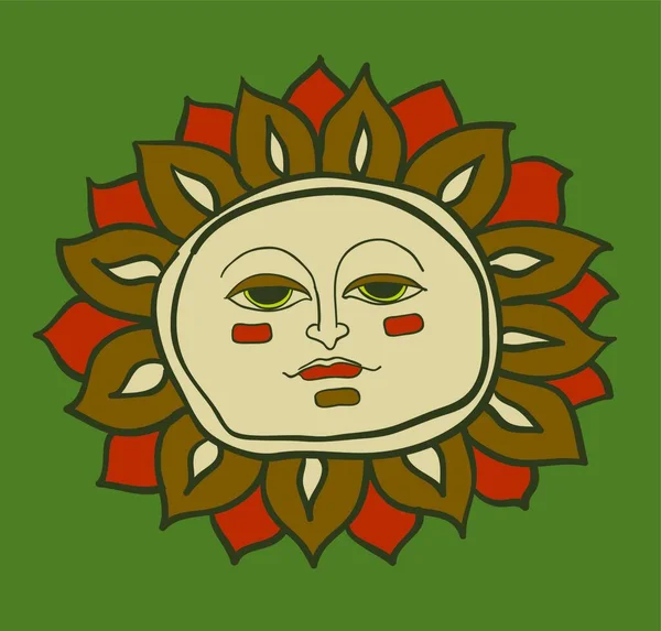 Sonne Gesicht Vektor Illustration — Stockvektor