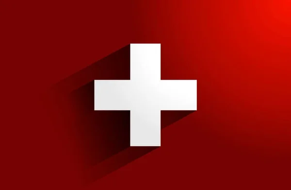 Bandeira Suíça Ilustração Vetorial — Vetor de Stock