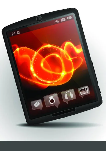 Stylish Tablet Computer Icon Vector Illustration — 스톡 벡터