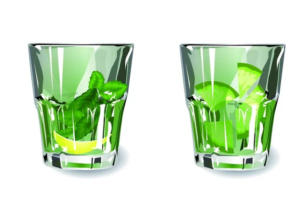 Illustration Green Cocktail — Stock Vector