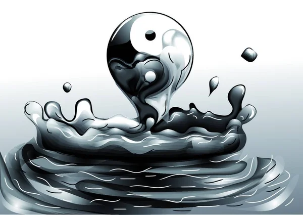 Ілюстрація Yin Yang — стоковий вектор