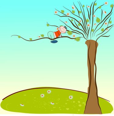 Bahar Arkaplanı Modern vektör illüstrasyonu