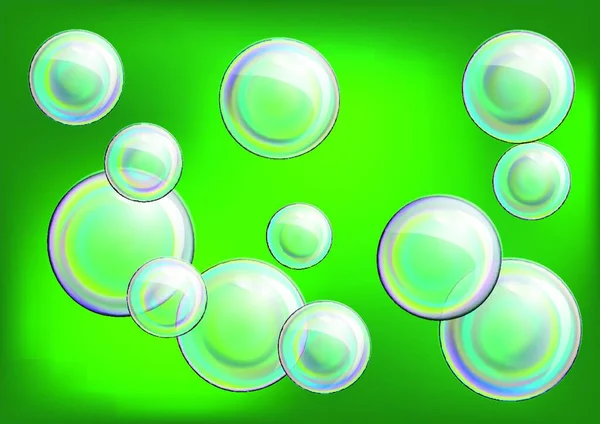 Burbujas Iconos Vector Ilustración — Vector de stock