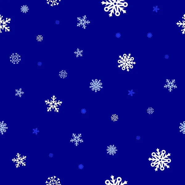 Ilustración Vector Patrón Azul Nieve — Vector de stock