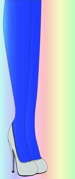 Mavi Çorap Vektör Illüstrasyonu — Stok Vektör