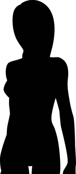 Girl Silhouette Vector Illustration — Stock Vector