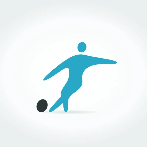 Jugador Fútbol Ilustración Vectorial Colorido — Vector de stock