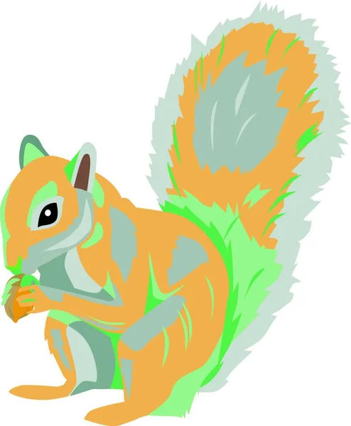 Ilustração Animal Esquilo Mascote Arte Animal — Vetor de Stock
