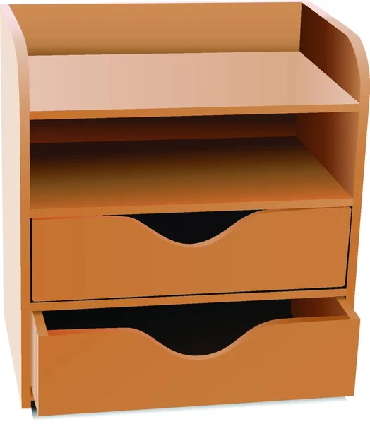 Office Shelves Organizer Modern Vector Illustration — Stock Vector