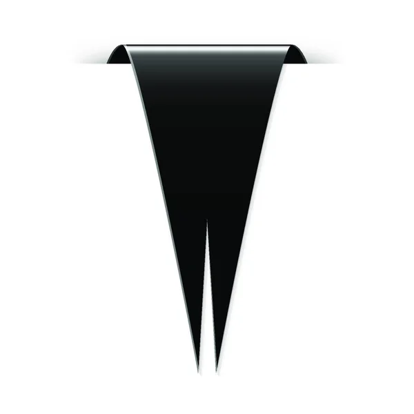Illustration Vectorielle Drapeau Noir — Image vectorielle