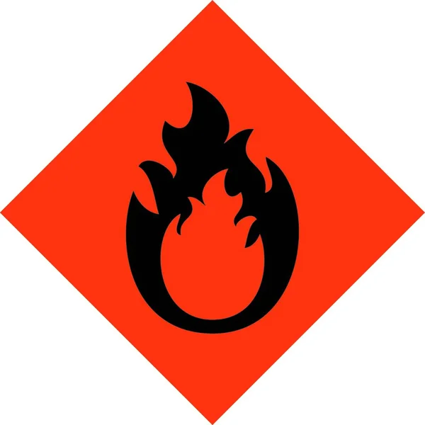 Llama Símbolo Advertencia Ilustración Vector Colorido — Vector de stock