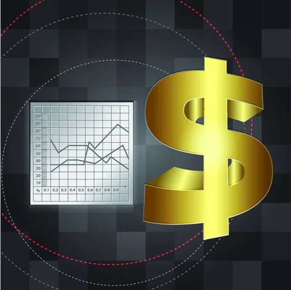 Financial Background Dollar Icon Vector Illustration — Stock Vector