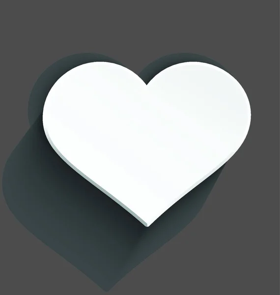 White Heart Vector Illustration — Stock Vector