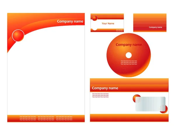 Illustration Orange Corporate Identity — Stock Vector