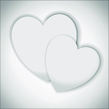 Aşk sembolü. Sevgililer Günü kartı şablonu. Kalp çizimi  