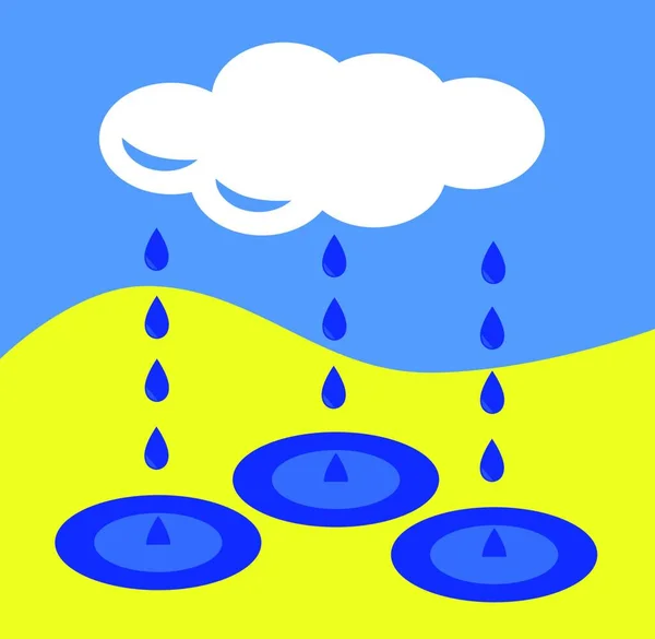 Illustration Rain — Stock Vector