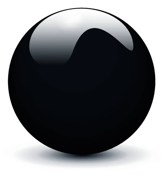 Illustration Boule Brillante Noire — Image vectorielle