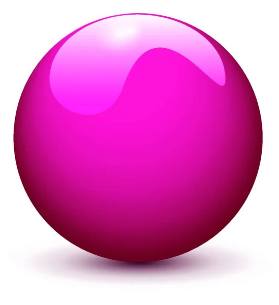 ピンクの光沢のあるボールのイラスト — ストックベクタ