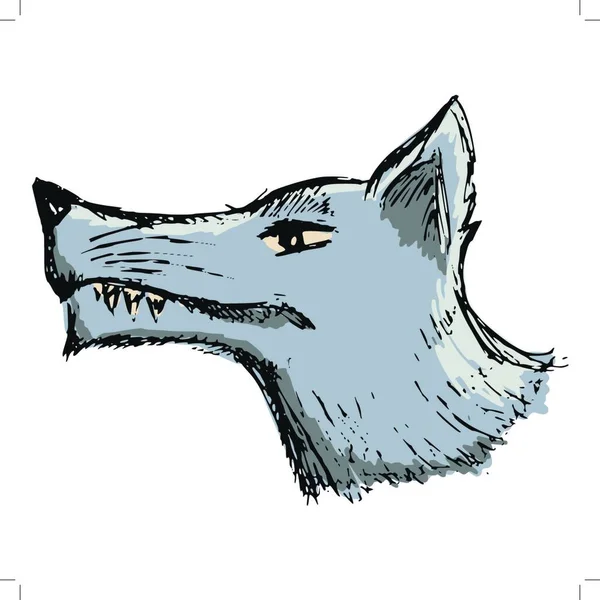 Εικονογράφηση Φορέα Εικονίδιο Λύκος Κινουμένων Σχεδίων — Διανυσματικό Αρχείο