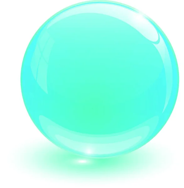 蓝色玻璃球 图形矢量图解 — 图库矢量图片