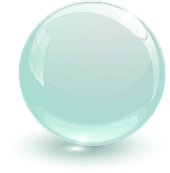 Boule Vitreuse Cristal Illustration Vectorielle Graphique — Image vectorielle