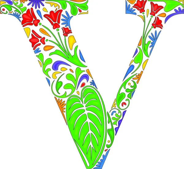 Floral Illustrazione Vettoriale Grafica — Vettoriale Stock