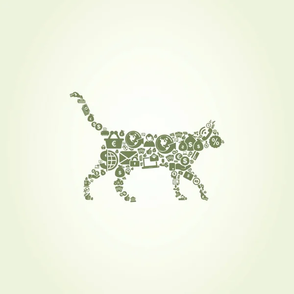 Ilustración Del Negocio Cat — Vector de stock