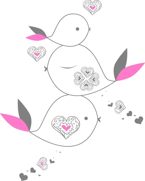 Baby Fåglar Grafisk Vektor Illustration — Stock vektor