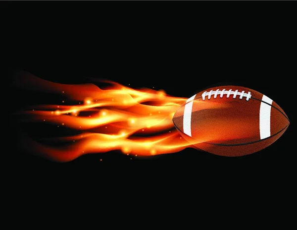 Illustration Vectorielle Graphique Flaming Football — Image vectorielle