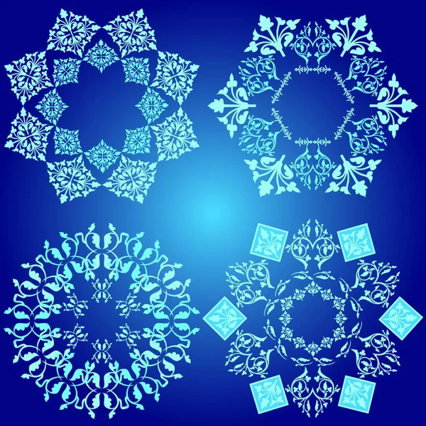 Elemento Diseño Azul Vector Gráfico Ilustración — Vector de stock