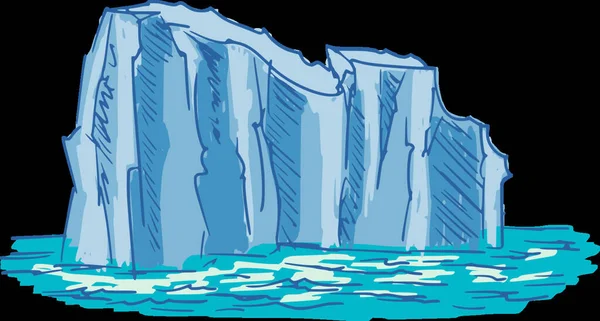 Iceberg Illustrazione Grafica Vettoriale — Vettoriale Stock