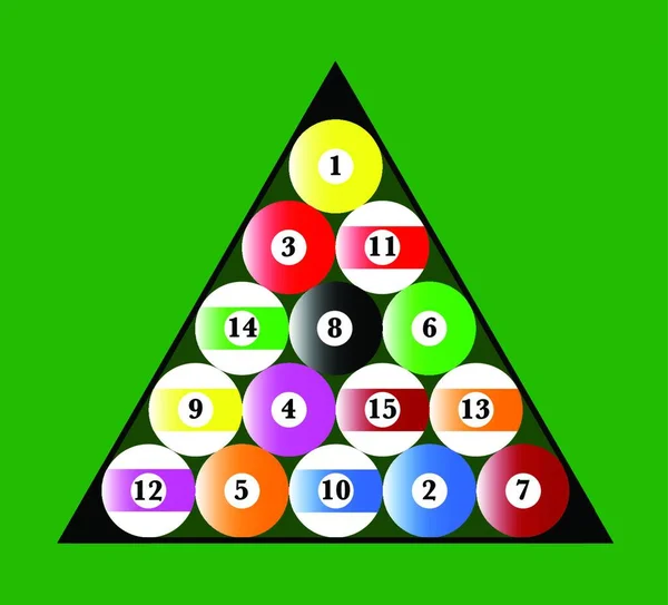 Illustration Vectorielle Graphique Pool Ball Rack — Image vectorielle