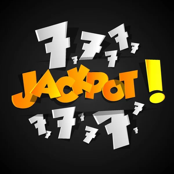 Creative Abstract Jackpot Symbol Graphic Vector Illustration — Stock Vector