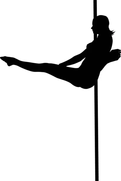 Pole Dancer Graphic Vector Illustration — Stock Vector