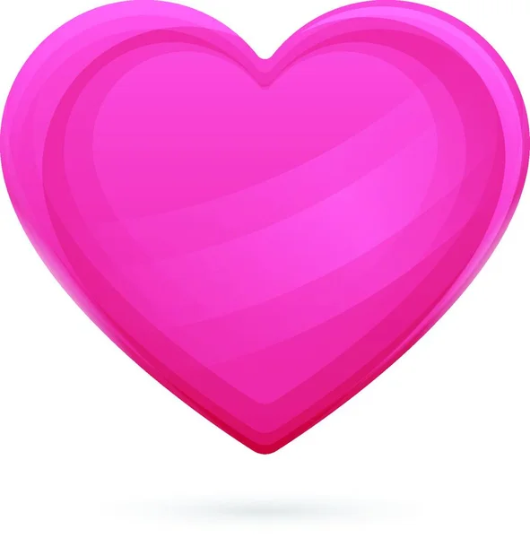 Рожевий Значок Серця Векторна Ілюстрація — стоковий вектор