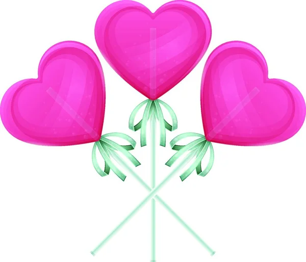 Liebessymbol Valentinstag Kartenvorlage Herz Illustration — Stockvektor