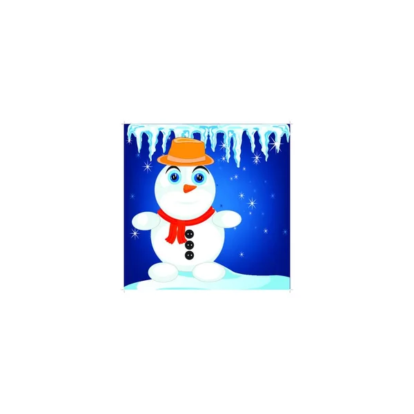 Snow Person Graphic Vector Illustration — Stock Vector