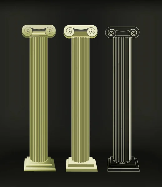 Colonnes Romaines Illustration Vectorielle — Image vectorielle