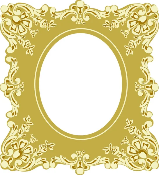 Victorian Style Frame Graphic Vector Illustration — Stock Vector