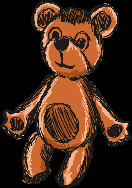 Teddybär Vektor Illustration — Stockvektor