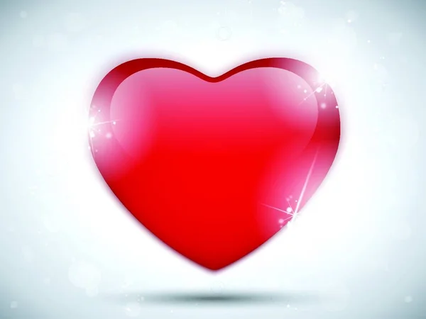 Ποτήρι Κόκκινο Γυαλιστερό Καρδιά — Διανυσματικό Αρχείο