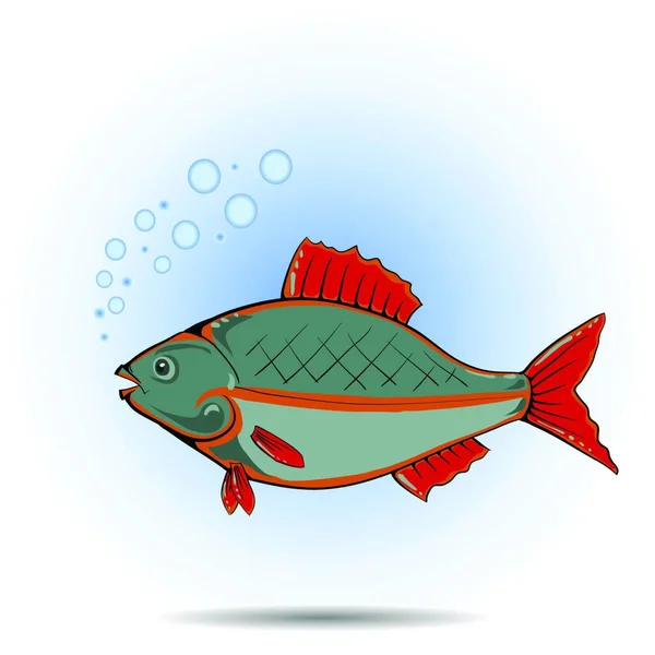Ilustracja Wektora Graficznego Ryb — Wektor stockowy